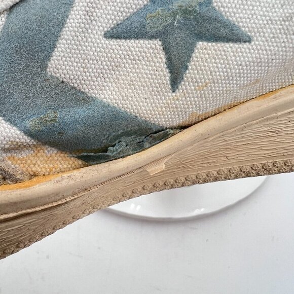 Vintage Converse One Star Chris Evert Women Size 9 White Blue Training Shoes - Picture 10 of 16